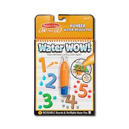 Melissa & Doug On The Go Water Wow! Reusable Water-Reveal Activity Pad - Numbers - FSC Certified - Image 1