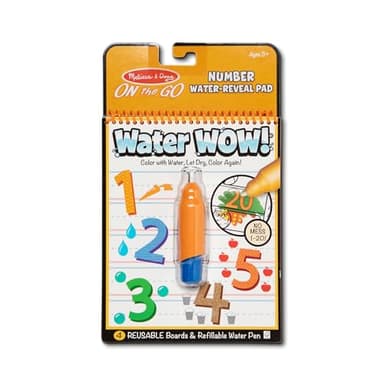 Melissa & Doug On The Go Water Wow! Reusable Water-Reveal Activity Pad - Numbers - FSC Certified - Image 1