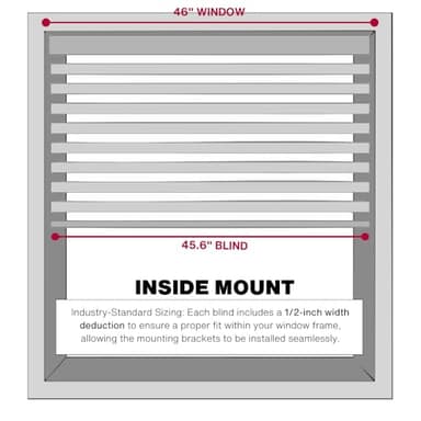 LOTUS & WINDOWARE Cordless Mini Blind, 1" Vinyl Slats, 46" Wide x 36" Long - Alabaster, Window Blinds for Home and Office, Interior Door Blinds - Light Filtering - Image 4