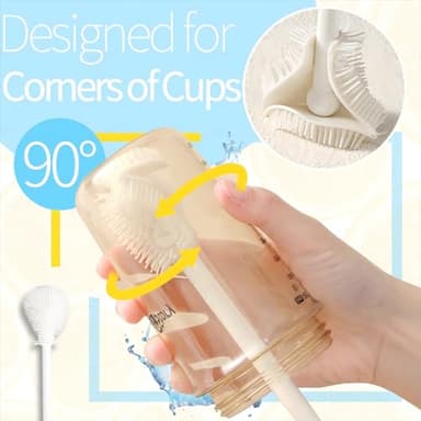 Dosanlues 8Pcs Water Bottle Cleaner Brush - Multipurpose Cup Cleaner Kit with Long Nylon Straw Brush Long Handle Silicone Bottles Cleaning for Tumbler, Sports Water Bottle, Wine Glass - Image 7