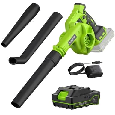 Leaf Blower Cordless with Battery and Charger, 20V Electric Cordless Blower 120MPH Small Leaf Blower, Lightweight Battery Blower Yard Tools Grass Blowers for Lawn Care Patio Backyard Leaves and Dust - Image 1