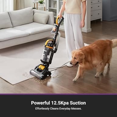 Eureka Powerful Upright Vacuum Cleaner for Home Pet Hair, Lightweight Household Upright Vacuum for Carpet and Hard Floor, MaxSwivel Pro NEU350 with Pet Tool, Yellow - Image 2