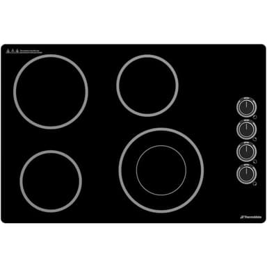 ThermoMate 30 Inch Electric Cooktop, 4 Burners Knob Control Built-in Ceramic Cooktop, 30" Radiant Electric Stove Top of 6700W with 9 Heat Levels, Hot Surface Indicator, 220-240v, Hard Wired - Image 1