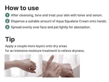 S. Nature AQUA SQUALANE MOISTURIZING CREAM | Face Moisturizer for Dry and Sensitive Skin, Vegetable Squalane 150,00ppm, Long-lasting Hydration, Pore Care Cream, Korean Skin Care (2.02 Fl Oz, 60ml) - Image 9