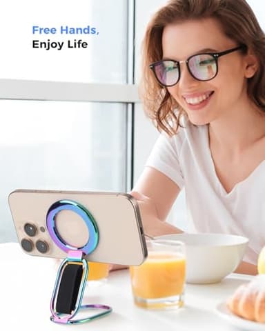 [2025 Upgraded] SUPERONE for MagSafe Phone Grip for MagSafe Kickstand Compatible with Mag Safe Finger Loop, 4-in-1 Phone Ring Holder Strap for iPhone 17/16/15/14/13 Series and Mag Safe Case - Colorful - Image 7