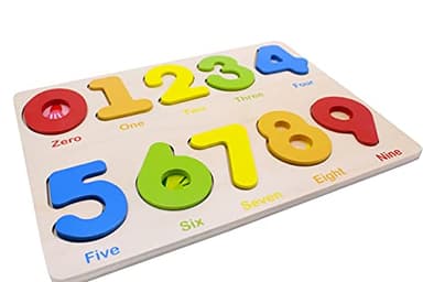 Aile Wooden Preschool Learning Number Puzzles Toys for Kids Age 2-4， Educational Toys - Image 5