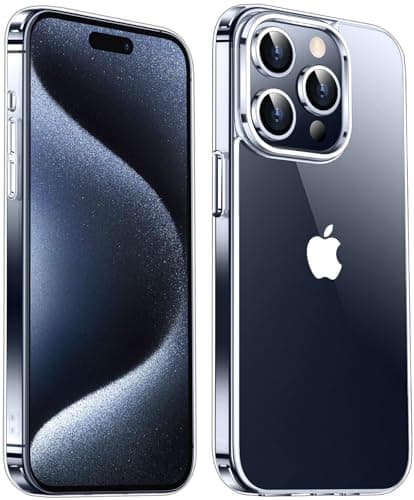 Temdan Designed for iPhone 15 Pro Max Case Clear, [Crystal Clear][Anti-Yellowing][Military-Grade Drop Protection] Slim Shockproof Protective Cover Phone Case for iPhone 15 Pro Max 6.7" - Image 1