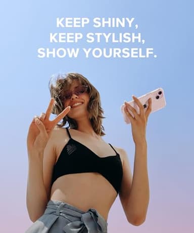 TIESZEN 3 in 1 Compatible with iPhone 15 Case Glitter, with Screen Protector + Camera Lens Protector, [Non-Yellowing] Clear Sparkle Slim Shockproof Hard Phone Cover for Women 6.1 Inch, Shiny Clear - Image 5