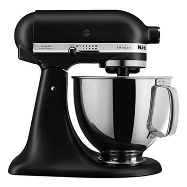KitchenAid Artisan Series 5 Quart Tilt Head Stand Mixer with Pouring Shield KSM150PS, Matte Black - Image 1