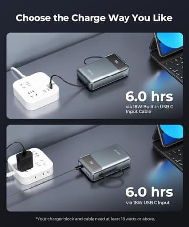 JOYFAR Portable-Charger-Power-Bank Travel Essentials Battery Pack USB C 30000mAh Built in Cable 22.5W Phone Fast Charging Powerbank Compatible with iPhone 16 15 14 13 12 11 iPad Samsung Google Xiaomi - Image 7