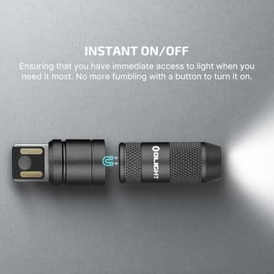 OLIGHT IMINI 2 EDC Rechargeable Keychain Flashlight, 50 Lumens Compact and Portable Mini LED Keyring Lights with Built-in Battery Ideal for Everyday Carry and Emergencies (Black) - Image 4