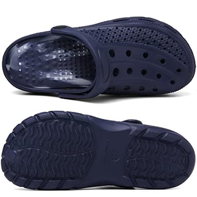 ChayChax Men's and Women's Arch Support Clogs Garden Shoes Slip-on Outdoor Beach Slippers with Removable Cushion Footbed, Navy Camo, 12-13 Women/10.5-11.5 Men - Image 3