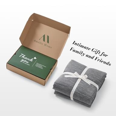 Amélie Home Cooling Comforter Queen Size, Dual-Sided Lightweight Cooling Blanket for Hot Sleepers, Q-Max 0.43 Breathable Cooling Quilt for Night Sweats, 90" x 90", Heather Charcoal Grey - Image 9