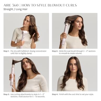T3 Aire 360 Multi-Styler & Blowout System, Rapid Drying Hair Dryer, Ceramic Curling Attachments, Oval Brush & Drying Concentrator | Blowouts & Long-Lasting Curls - Image 10