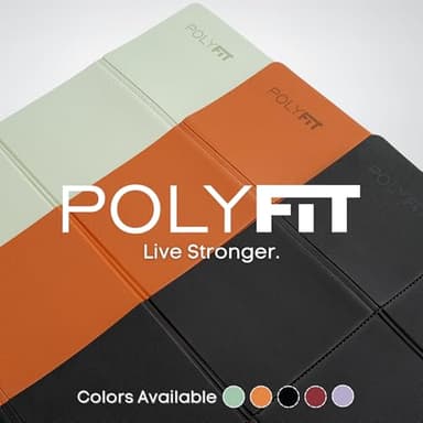 Foldable Yoga Mat for Travel and Home Workouts - 7mm Thick Yoga Mat for Yoga, Pilates, and Floor Exercises - Black - Image 7