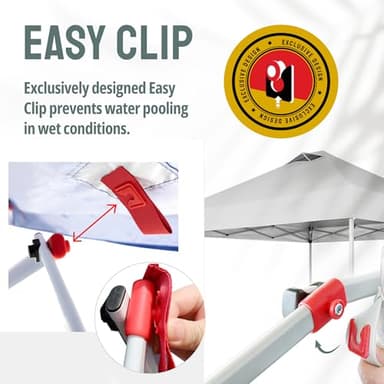 CROWN SHADES 10x10 Pop Up Canopy with 1 Side Wall - Beach Tent with One Push Setup - Outdoor Sun Shade for Events, Parties, Camping - Gazebo with STO-N-Go Cover Bag (Green) - Image 6