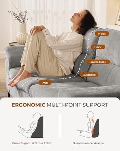 Upvilla 71.25" Modern Couches for Living Room, Deep Seat Sofa with 8” Cushion, Comfy 2-Seater Chenille Loveseat with Convertible Armrest, Removable Sofa Cover, High Leg(Light Gray) - Image 3