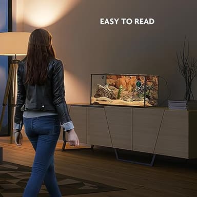 Reptile Tank Thermometer, PAIZOO LED Digital Reptile Thermometer and Humidity Gauge Hygrometer for Reptile Tank Snake Tank Accessories Pet Rearing Box with 55.2” Cable USB Power Supply- Black - Image 7