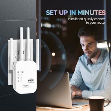 2025 WiFi Extenders Signal Booster for Home Long Range Up to 9800 sq. ft & 40 Devices, WiFi Extender Signal Booster, Internet Booster, Long Range WiFi Extender,Quick Setup-Medium - Image 5