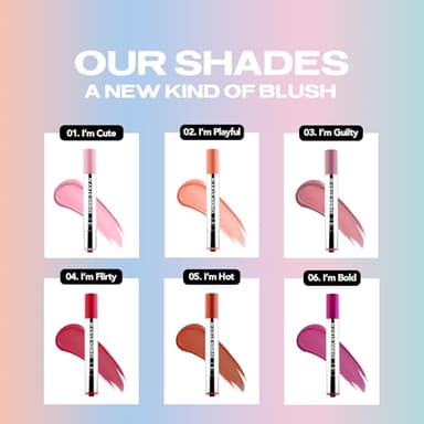 Sacheu Cheek STAY-N Liquid Blush for Cheeks — High Pigment, Buildable, Lightweight Cream Blush Infused With Squalane, for Dewy & Radiant Flushed Cheeks — Long-lasting & Cruelty Free, I'm Guilty - Image 9