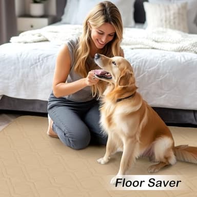 hyha Waterproof Dog Bed Blanket, Soft Pet Blankets, Waterproof Couch Cover for Dogs, Reversible Sofa Covers Washable for Furniture (82x82 Inch, Camel/Beige) - Image 9