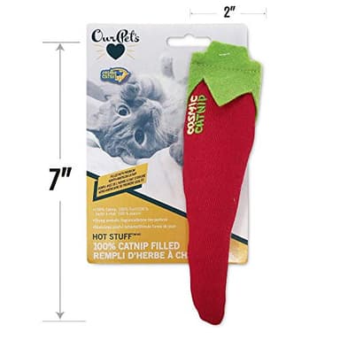 Cosmic OurPets 100-Percent North American Catnip Filled Chili Cat Toy-Hot Stuff (Interactive Cat Toys; Catnip Toys) - Image 4