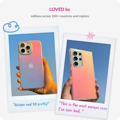 LONLI Hue for iPhone 17 Pro Max Case - Holographic Iridescent Shockproof Cute Phone Cover - [Shock-Absorbent Bumper] - Cute, Unique and Aesthetic for Women and Girls - Image 7