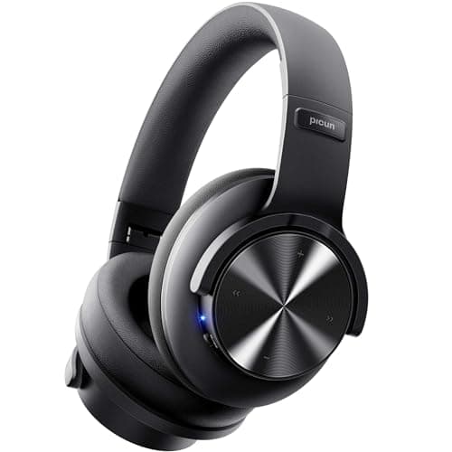 Picun B8 Bluetooth Headphones, 120H Playtime Headphone Wireless Bluetooth with 3 EQ Modes, Low Latency, Hands-Free Calls, Over Ear Headphones for Travel Home Office Cellphone PC Black - Image 1