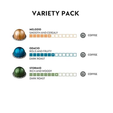 Nespresso Capsules Vertuo, Variety Pack, Medium and Dark Roast Coffee, 30 Count Coffee Pods, Brews 7.8 oz. - Image 2