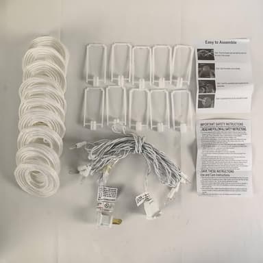 HUAZHQING 10CT Nylon Mini Lantern Incandescent Bulbs String Lights Plug in Indoor or Outdoor Use Decoration for Summer Holiday Christmas Patio Kitch Bedroom - Image 4