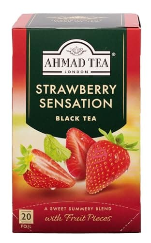 Ahmad Teas - Strawberry Black Tea 1.4oz - 20 Tea Bags - Image 1