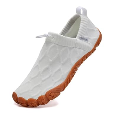 WateLves Barefoot Water Shoes Women Men Minimalist Comfortable Walking Shoes Beach Outdoor Running Sneakers (White,40) - Image 5