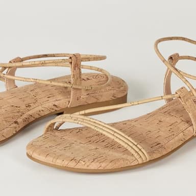The Drop Women's Samantha Flat Strappy Lace-up Sandal, Cork, 12 - Image 5