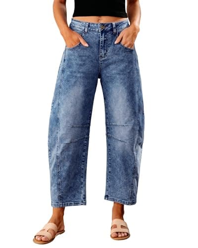 GRAPENT Stretchy Jeans for Women Womans Jeans Cute Summer Casual Denim Pants Woman Baggy Jean Pants for Women High Waisted Trendy for Summer Spring Fall Winter Color Midnight Blue Small Size 4 Size 6 - Image 1