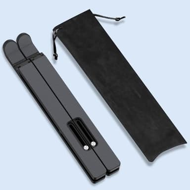 Gogoonike Adjustable Laptop Stand, Portable Laptop Riser for Desk, ABS+Silicone Foldable Ventilated Cooling Notebook Holder Stand for 10-15.6” Laptops,Tablets - Image 8