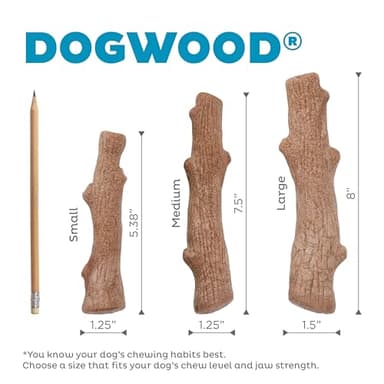Outward Hound Dogwood Wood Durable Dog Chew Toys, Real Wood & Mint, 2-Pack, Large - Image 7