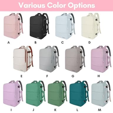 Taygeer Travel Backpack for Women, Carry On Backpack with USB Charging Port & Shoe Pouch, TSA 15.6inch Laptop Mochila Flight Approved, Nurse Bag Casual Daypack for Weekender Business Hiking, Pink - Image 2
