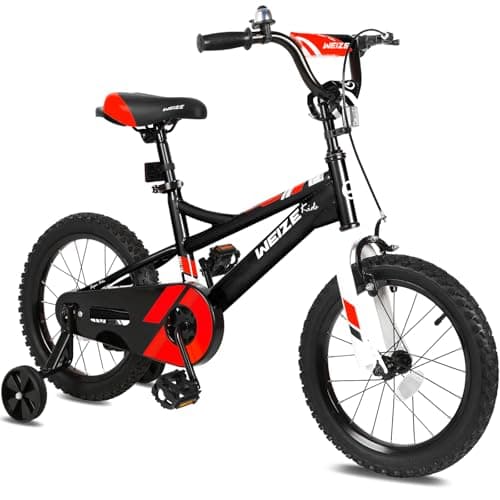 WEIZE Kids Bike,16 Inch Children Bicycle for Boys Girls Ages 4-6 Years Old, Rider Height 38-48 Inch, Coaster Brake, Black - Image 1