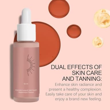 Sunless Tanning Drops To Drink, Drinkable Sunless Tanning Drops, Face Tanning, Moisturizing Bronzing Tanner for Face & Body, Toxin Free Tanner for Fake Tan - Image 2