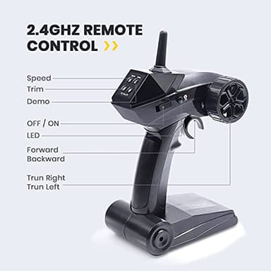 DEERC RC Boat with LED Light, 30+ Mins, Self Righting Remote Control Boat for Pools & Lakes, 20+ MPH, 2.4GHz Racing Boats, 2 Battery, Pool Toys for Kids, Radio Controlled Watercraft - Image 7