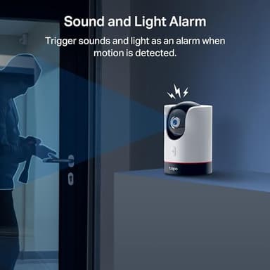 TP-Link Tapo 2K QHD Pan/Tilt Wi-Fi Camera | Apple HomeKit | Physical Privacy Mode | Color Night Vision | Motion Tracking | 2-Way Audio | Local/Cloud Storage | Works w/Alexa&Google Home | (Tapo C225) - Image 9