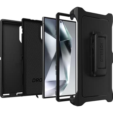 OtterBox Samsung Galaxy S24 Ultra Defender Series Case - Black, Rugged & Durable, with Port Protection, Includes Holster Clip Kickstand - Image 6