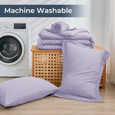 HEVUMYI Full Purple Comforter Set - 7-Piece All Season Bed in a Bag Full, Ultra Soft Bedding Set with Comforter, Flat Sheet, Fitted Sheet, Pillowcases, Pillow Shams, Lavender Purple - Image 6
