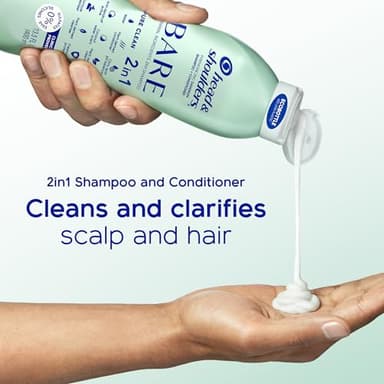 Head & Shoulders BARE 2-in-1 Dandruff Shampoo And Conditioner Twin Pack, Pure Clean, Sulfate-Free, Silicone-Free, Dye-Free, Eco-Friendly Bottles, Safe for All Hair Types, 13.5 Fl Oz Each (Set of 2) - Image 5