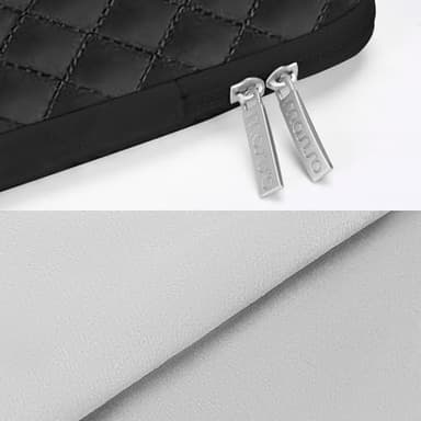 MOSISO Laptop Case 13.3 inch, 13-13.3 inch Laptop Sleeve Compatible with MacBook Air/Pro 13 / Pro 14, HP Dell Acer ASUS Lenovo,Square Quilted Vertical Computer Bag with Pocket&Small Case, Black - Image 5