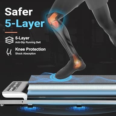Orinar Walking Pad, Under Desk Treadmill for Home and Office, 2.5 HP Portable Treadmill, 3 in 1 Walking Jogging Running Machine with Remote Control, LED Display - Image 6