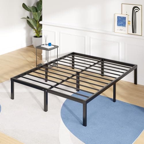 Avenco Full Size Bed Frame - 14 Inch High Metal Platform Bed Frame Full Size with Storage Space Under Bed, Heavy Duty Steel Slat Support, No Box Spring Needed, Easy Assembly - Image 1