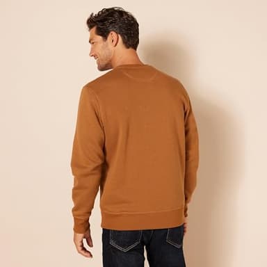 Amazon Essentials Men's Fleece Crewneck Sweatshirt - Nutmeg, Small (Available in Big & Tall Sizes) - Image 3