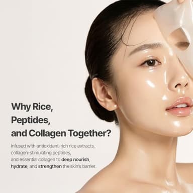 NACIFIC Rice Pepta Collagen Gel Face Mask (Rice Peptide) 4EA Set | Overnight Hydrogel Care for All Skin Types, Hydrating, Firming, Elasticity, Pore Minimizing, Glass Glow Skin | Korean Beauty - Image 3