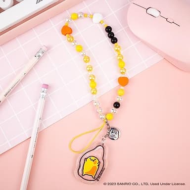 iFace Hello Kitty and Friends Beaded Wristlet Universal Phone Charm Strap - Cute Wrist Chain Lanyard Aesthetic Decor Strap for Cell Phone Camera Keys AirPods Keychains – Gudetama - Image 3